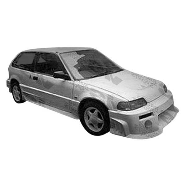 1988-1991 Honda Civic Hatchback QUEST Style FRP Primer Full Kit-1