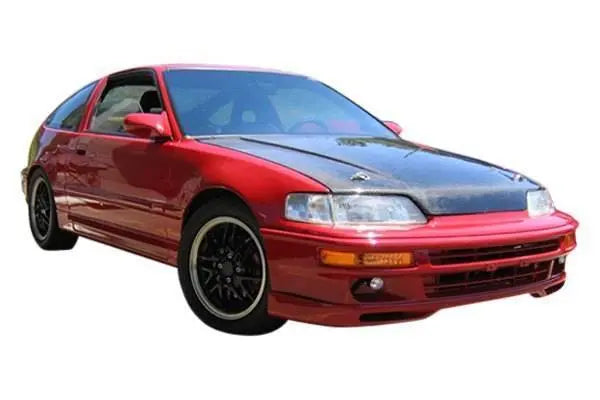 1988-1991 Honda Civic Hatchback US (SIR) Style Carbon Fiber Black Hood-1
