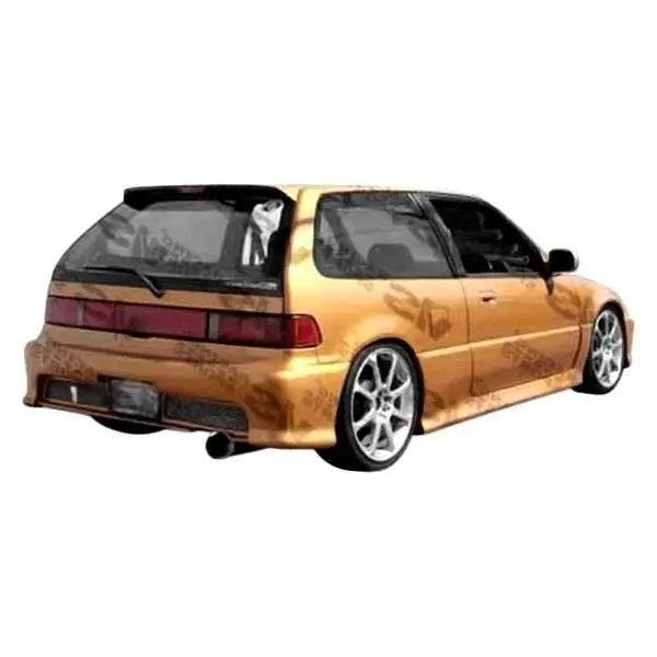 1988-1991 Honda Civic Hatchback TECHNO R Style FRP Primer Side Skirts-1