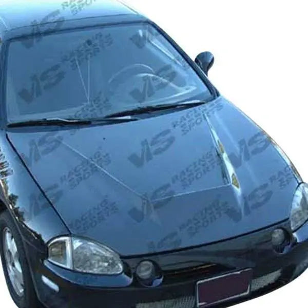 1988-1991 Honda Civic Hatchback INVADER Style Carbon Fiber Black Hood-3