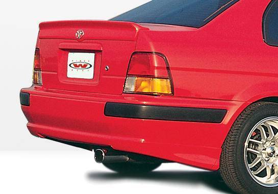 1995-1998 Toyota Tercel 2 doors POLYURETHANE Black Rear Lip-1