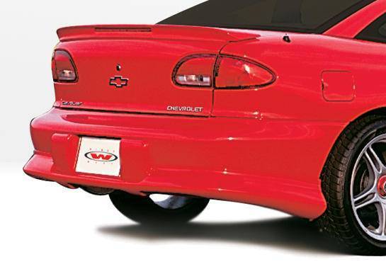 1995-1999 Chevrolet Cavalier 2 doors 4 doors POLYURETHANE Black Rear Lip-1
