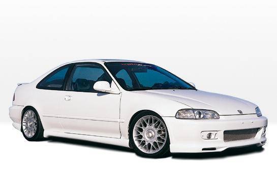 1992-1995 Honda Civic 2 doors POLYURETHANE Black Full Kit-2