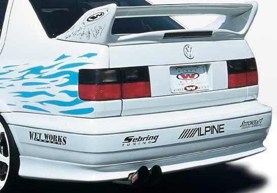 1993-1998 Volkswagen Jetta POLYURETHANE Black Rear Lip-1
