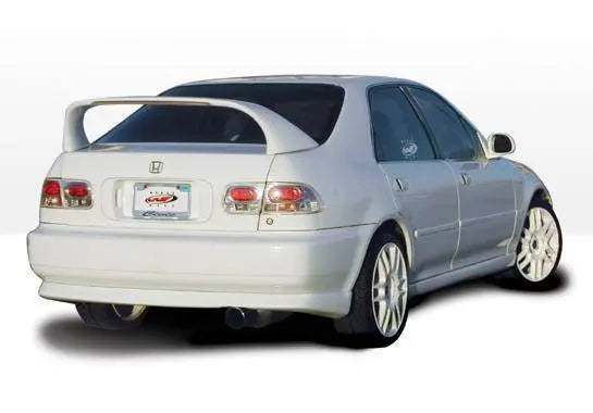 1992-1995 Honda Civic 4 doors POLYURETHANE Black Side Skirts-1