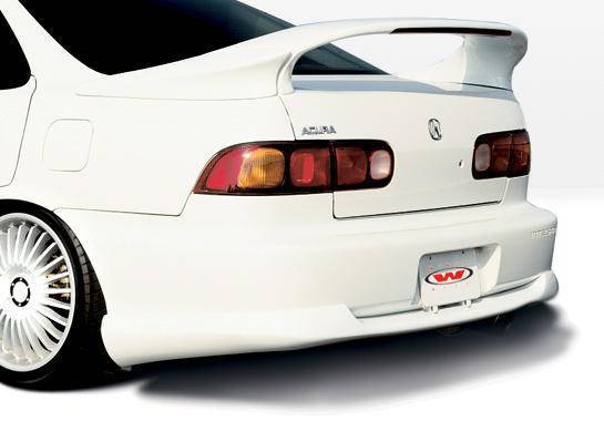 1994-1997 Acura Integra 4 doors POLYURETHANE Black Rear Lip-1