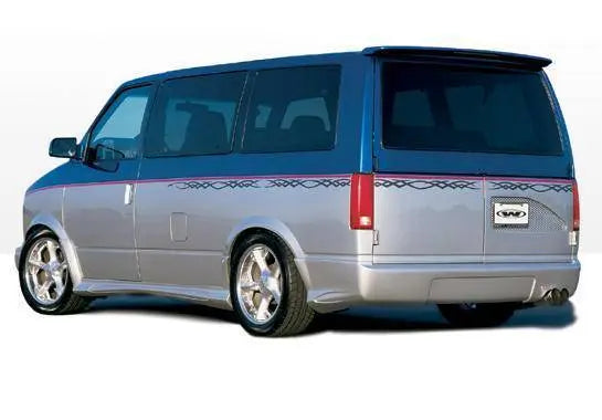 1995-2002 Chevrolet Astro POLYURETHANE Black Side Skirts-1