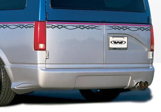 1995-2002 Chevrolet Astro POLYURETHANE Black Rear Lip-1