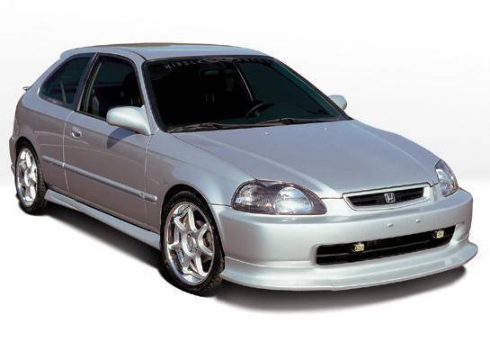 1996-1998 Honda Civic Hatchback POLYURETHANE Black Full Kit-1