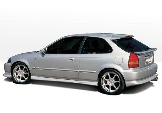 1996-1998 Honda Civic Hatchback POLYURETHANE Black Full Kit-2