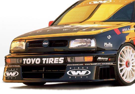 1993-1998 Volkswagen Jetta Golf POLYURETHANE Black Front Lip-1
