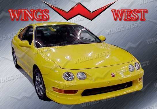 1998-2001 Acura Integra 2 doors 4 doors POLYURETHANE Black Front Lip-1