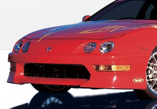 1998-2001 Acura Integra 2 doors 4 doors POLYURETHANE Black Front Lip-1
