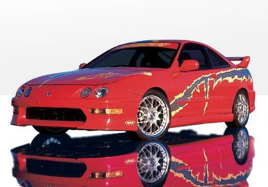 1998-2001 Acura Integra 2 doors POLYURETHANE Black Full Kit-1