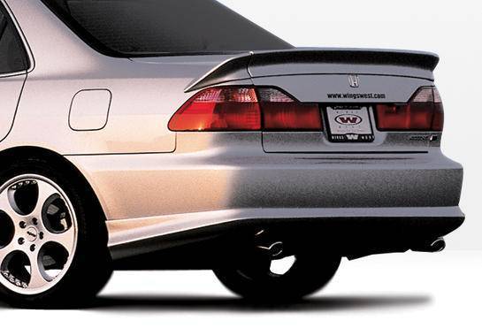 1998-2002 Honda Accord 4 doors POLYURETHANE Black Rear Lip-1