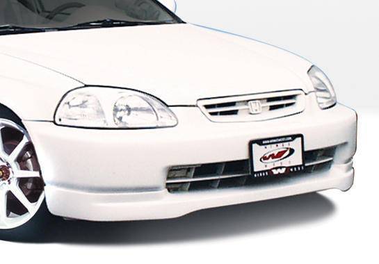 1999-2000 Honda Civic POLYURETHANE Black Front Lip-1