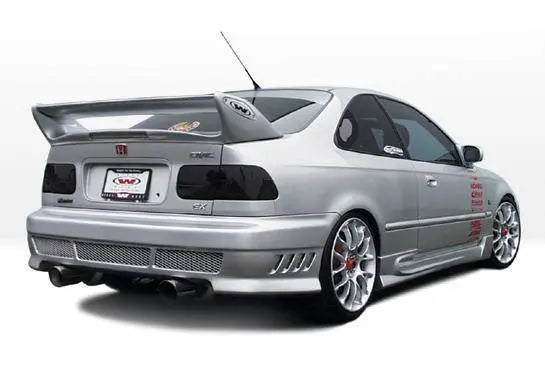 1996-2000 Honda Civic Hatchback 2 doors POLYURETHANE Black Side Skirts-1