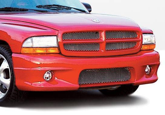 1997-2003 Dodge Dakota POLYURETHANE Black Front Bumper-1