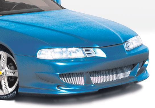1992-1996 Honda Prelude POLYURETHANE Black Front Bumper-1