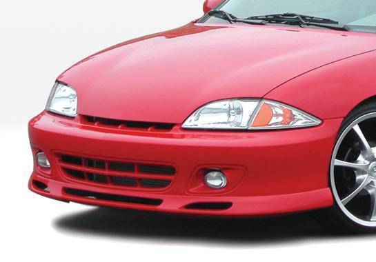 2000-2002 Chevrolet Cavalier 2 doors POLYURETHANE Black Front Lip-1