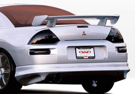 2000-2005 Mitsubishi Eclipse 2 doors POLYURETHANE Black Rear Lip-1