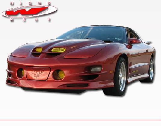 1998-2002 Pontiac Trans AM W-Typ POLYURETHANE Black Front Lip-1