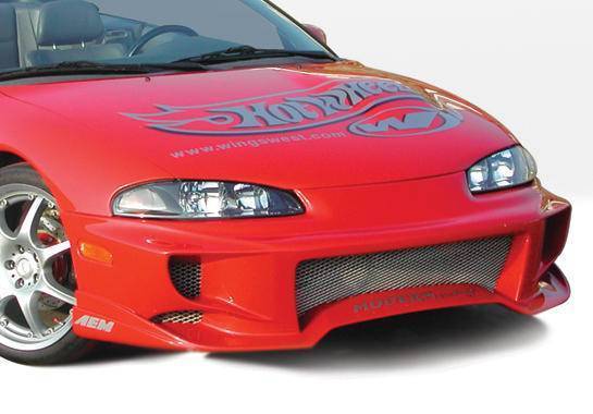 1997-1999 Mitsubishi Eclipse POLYURETHANE Black Front Bumper-1