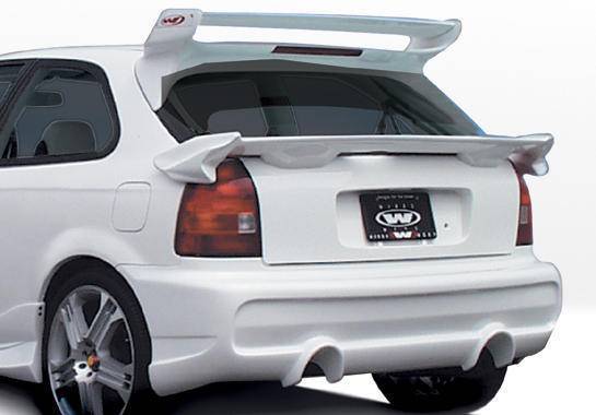 1996-1998 Honda Civic Hatchback POLYURETHANE Black Full Kit-3