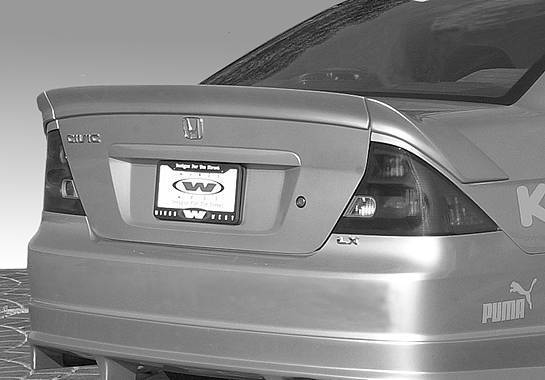 2001-2005 Honda Civic POLYURETHANE Black Spoiler-1