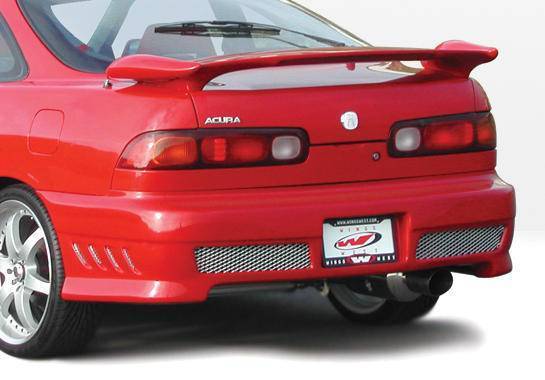 1994-2001 Acura Integra 2 doors POLYURETHANE Black Rear Bumper-1