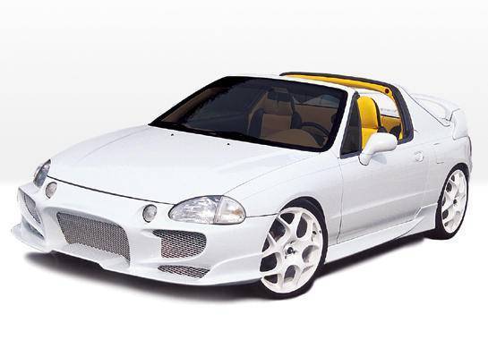 1993-1997 Honda Del Sol POLYURETHANE Black Full Kit-2