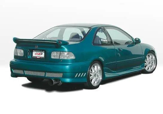 1992-1995 Honda Civic 2 doors POLYURETHANE Black Side Skirts-1