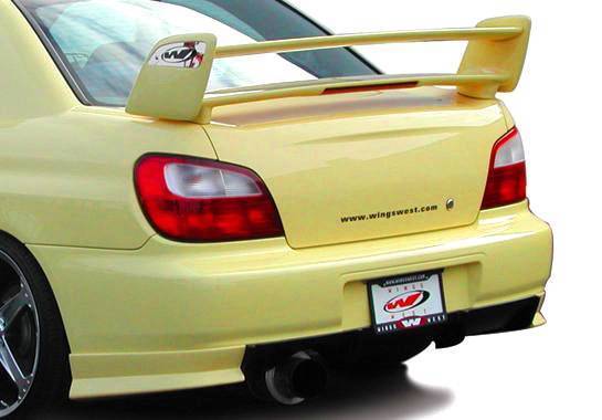 2002-2003 Subaru WRX POLYURETHANE Black Rear Lip-1