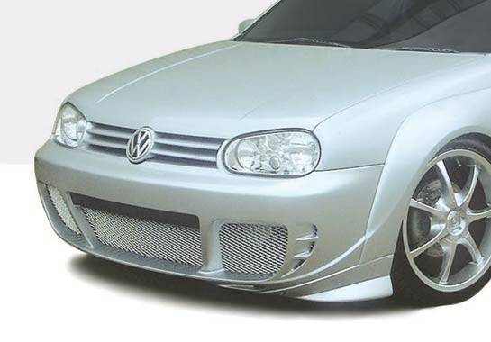 1999-2005 Volkswagen Golf GTI POLYURETHANE Black Front Bumper-1