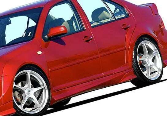 1999-2005 Volkswagen Jetta POLYURETHANE Black Side Skirts-1