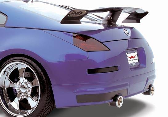 2003-2004 Nissan 350Z 2 doors POLYURETHANE Black Rear Lip-1
