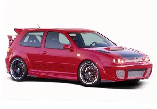 1999-2005 Volkswagen Golf GTI 2 doors POLYURETHANE Black Side Skirts-1
