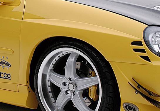 2000-2004 Dodge Neon POLYURETHANE Black Fender Flares-1