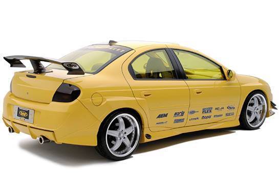 2000-2004 Dodge Neon POLYURETHANE Black Fender Flares-1