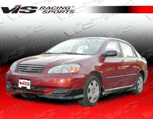 2003-2004 Toyota Corolla POLYURETHANE Black Front Lip-1