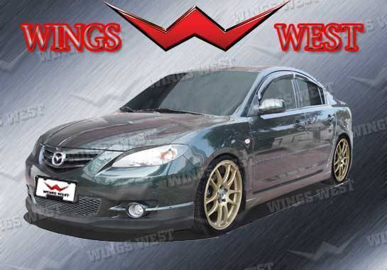 2004-2006 Mazda 3 Hatchback POLYURETHANE Black Full Kit-2