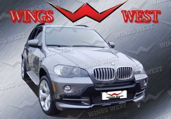 2007-2010 BMW X5 POLYURETHANE Black Front Lip-1