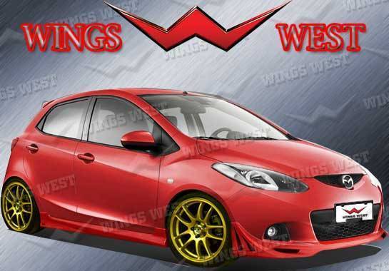 2009-2009 Mazda 2 4 doors POLYURETHANE Black Full Kit-1