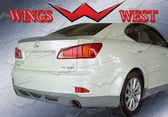 2006-2013 Lexus IS250 IS350 POLYURETHANE Black Rear Lip-1