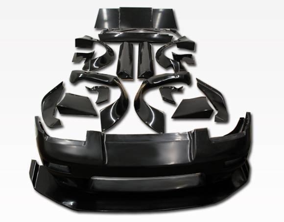 1989-1994 Nissan 240SX Hatchback Quad Six 2 Style FRP Primer Full Kit-1