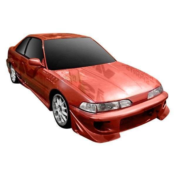 1990-1993 Acura Integra 2 doors 4 doors BATTLE Z Style FRP Primer Front Bumper-1