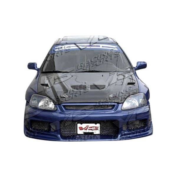 1990-1993 Acura Integra 2 doors 4 doors EVO Style Carbon Fiber Black Hood-2