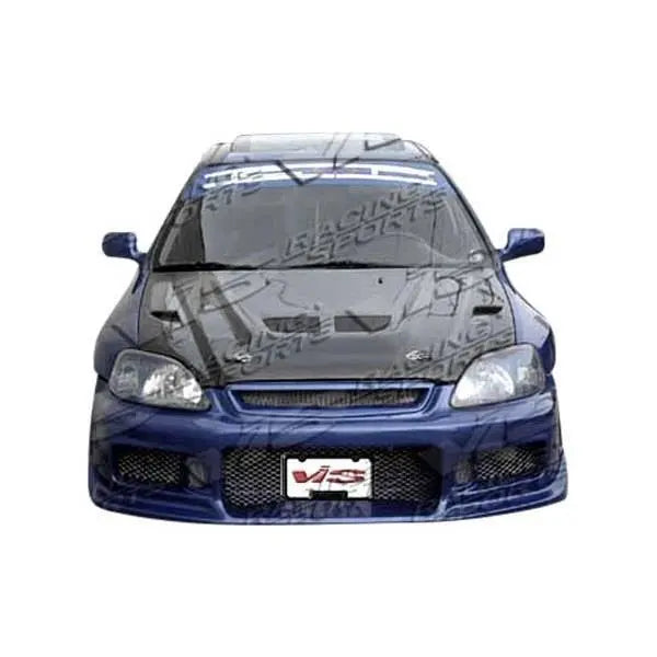 1990-1993 Acura Integra 2 doors 4 doors EVO Style Carbon Fiber Black Hood-2