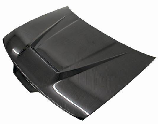 1990-1993 Acura Integra 2 doors 4 doors INVADER Style Carbon Fiber Black Hood-2