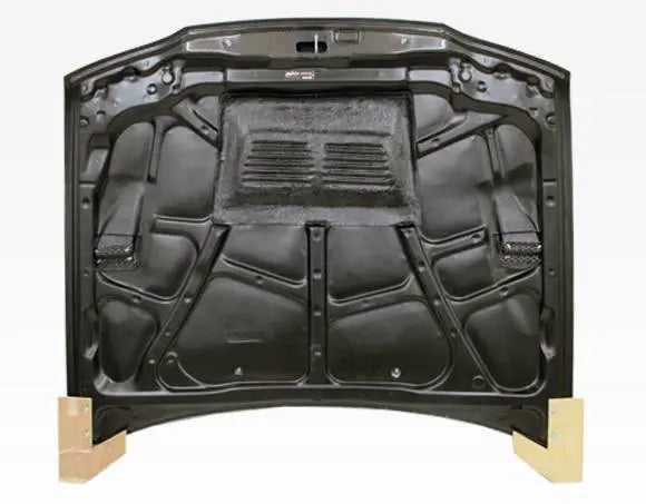 1990-1993 Honda Accord 2 doors 4 doors EVO Style Carbon Fiber Black Hood-4